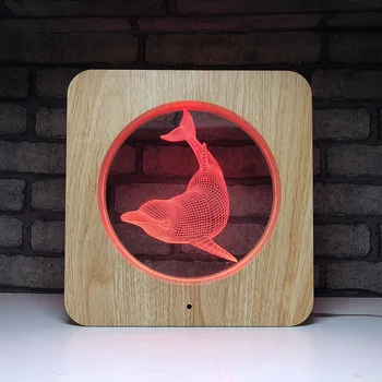 Creative gift wood light 3d night light bedside decorative light 7 color led bedroom visual stereo light 271 dolphin
Creative gift wood light 3d night light bedside decorative light 7 color led bedroom visual stereo light 271 dolphin
