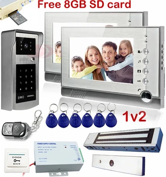 1V2 Video Door Phone With Video Recording 8GB Sd Card Rfid Inductive Card/Code Unlock Intercom System With Lock Ip55 Waterproof
1V2 Video Door Phone With Video Recording 8GB Sd Card Rfid Inductive Card/Code Unlock Intercom System With Lock Ip55 Waterproof