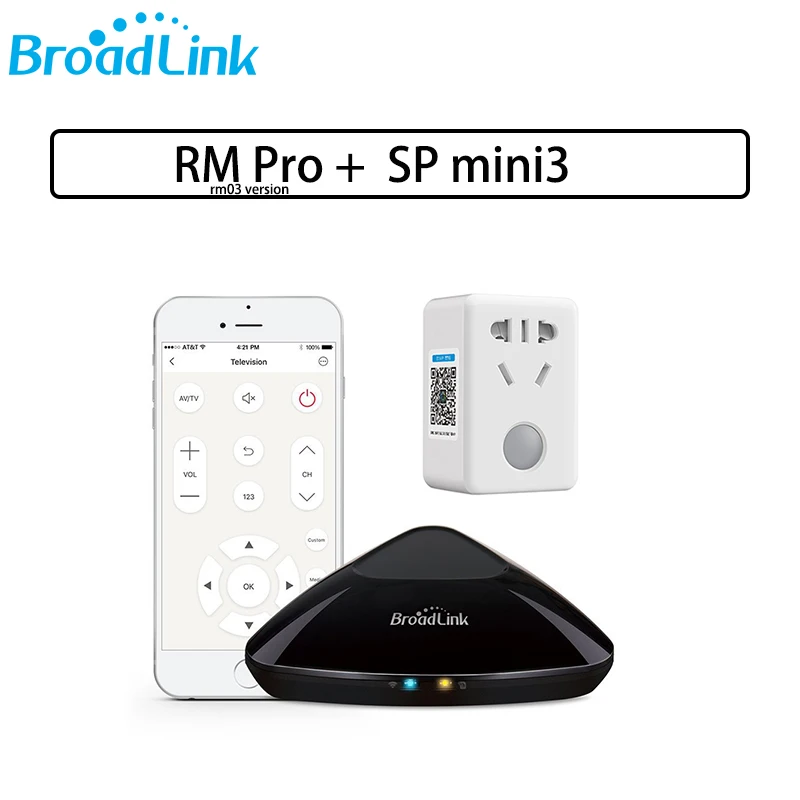 Broadlink RM2 RM PRO Universal Remote Contol IR RF + SP Mini Plug socket Switch Wifi Plug+Timer Smart Home by Andoid iPhone
Broadlink RM2 RM PRO Universal Remote Contol IR RF + SP Mini Plug socket Switch Wifi Plug+Timer Smart Home by Andoid iPhone