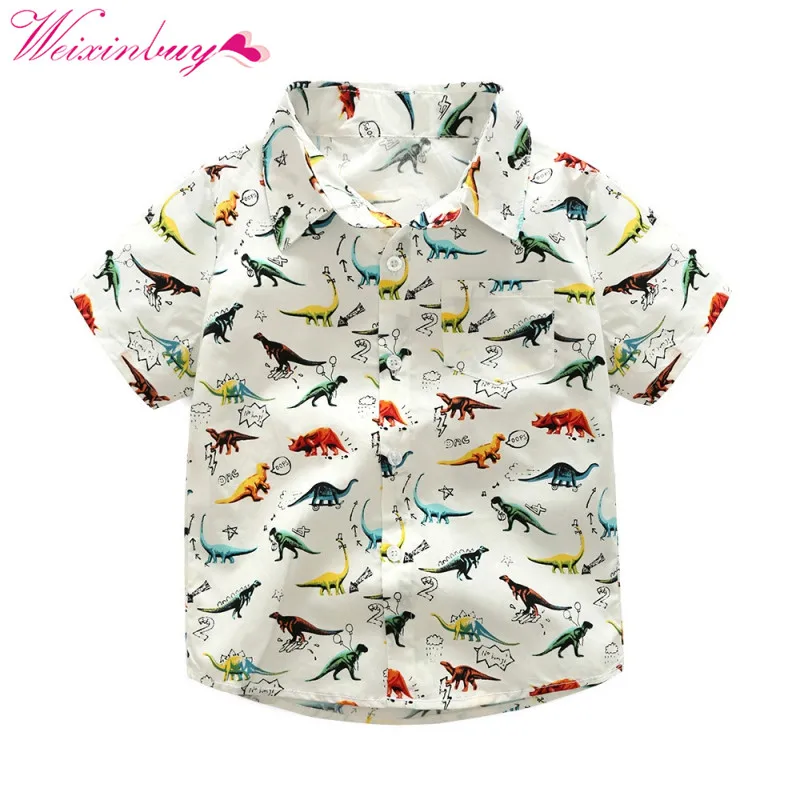 Children's clothing Europe and the United States wind boy cute dinosaur casual shirt cartoon wild short-sleeved shirt FOR 0-6Y
Children's clothing Europe and the United States wind boy cute dinosaur casual shirt cartoon wild short-sleeved shirt FOR 0-6Y