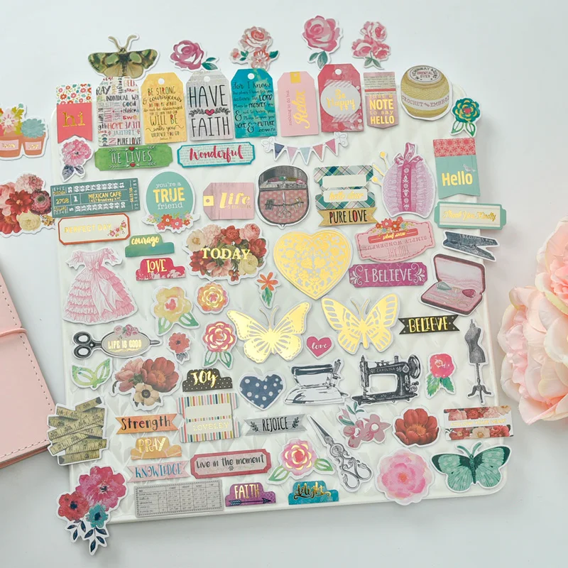 75pcs SEWING Colorful Cardstock Die Cuts for Scrapbooking Happy Planner/Card Making/Journaling Project
75pcs SEWING Colorful Cardstock Die Cuts for Scrapbooking Happy Planner/Card Making/Journaling Project