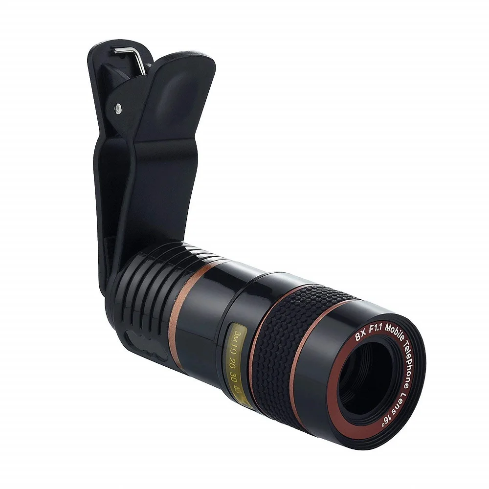 8x Zoom Optical Phone Lens Telescope Portable Mobile Phone Telephoto Camera Lens and Clip for iPhone Samsung HTC Huawei LG Sony
8x Zoom Optical Phone Lens Telescope Portable Mobile Phone Telephoto Camera Lens and Clip for iPhone Samsung HTC Huawei LG Sony