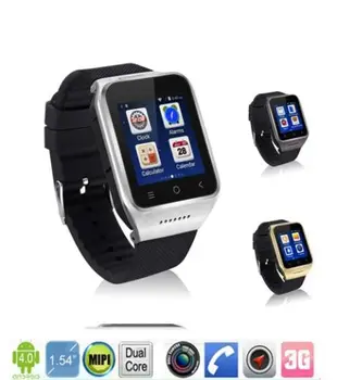

1.54"Android 4.4 MTK6572 Dual Core WCDMA GSM SmartWatch wearable device With Email GPS WIFI 3g phonewatch with camera and sim