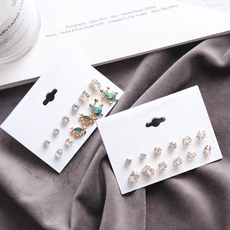 Five-Pointed Star rectangle AAA+ Cubic Zirconia Cute Drops Of Glaze Crab Sea Turtle Stud Earrings Set Bijouteria Brincos ABE170
Five-Pointed Star rectangle AAA+ Cubic Zirconia Cute Drops Of Glaze Crab Sea Turtle Stud Earrings Set Bijouteria Brincos ABE170
