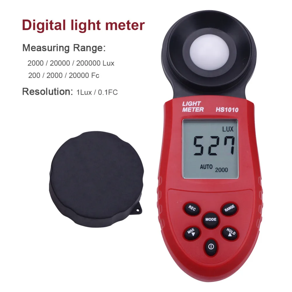 HS1010 Handheld Digital Illuminance Meter Auto Range 200,000 Lux LCD Luxmeter Lux / FC Photometer Photometric Tester
HS1010 Handheld Digital Illuminance Meter Auto Range 200,000 Lux LCD Luxmeter Lux / FC Photometer Photometric Tester