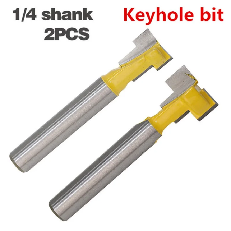 2pcs/set 1/4 Inch Shank T-Slot Keyhole Cutter Wood Router Bit Carbide Cutter For Wood Hex Bolt T-Track Slotting Milling Cutters
2pcs/set 1/4 Inch Shank T-Slot Keyhole Cutter Wood Router Bit Carbide Cutter For Wood Hex Bolt T-Track Slotting Milling Cutters