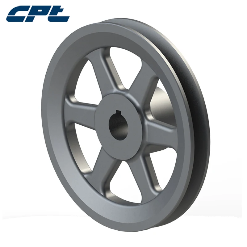 CPT AK61V Belt pulley, 1 Groove, 1/2", 5/8", 3/4", 7/8", 15/16", 1", 1-1/8",1 3/16 Cast Iron, 5.95" OD for A, 4L, 3L belts
CPT AK61V Belt pulley, 1 Groove, 1/2", 5/8", 3/4", 7/8", 15/16", 1", 1-1/8",1 3/16 Cast Iron, 5.95" OD for A, 4L, 3L belts