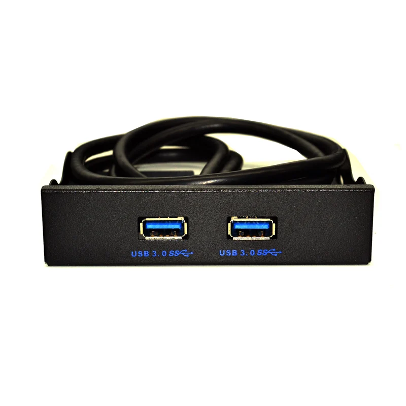 Description Picture 6 of itemBTBcoin 20Pin 2 Port USB 3.0 Front Panel 3.5 inch USB3.0 Hub Expansion Cable Adapter Metal Bracket for PC Desktop Floppy Bay NEW