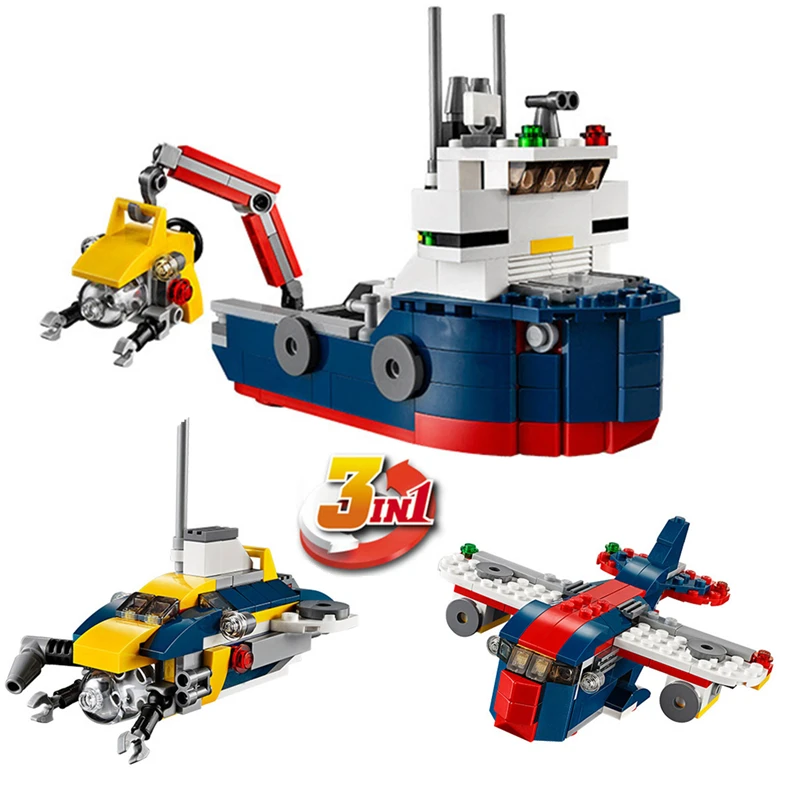 3112 City Creator 4 in 1 Ferry Ocean Explorer Submarine Aircraft Building Blocks Kids Toys Compatible
3112 City Creator 4 in 1 Ferry Ocean Explorer Submarine Aircraft Building Blocks Kids Toys Compatible