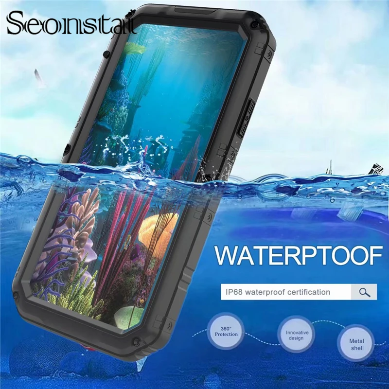 For iPhone XR IP68 Real Waterproof Metal Phone Case For iPhone X 8 7 Plus 6 6S Plus Shockproof Underwater Cases For iPhoneXS Max
For iPhone XR IP68 Real Waterproof Metal Phone Case For iPhone X 8 7 Plus 6 6S Plus Shockproof Underwater Cases For iPhoneXS Max
