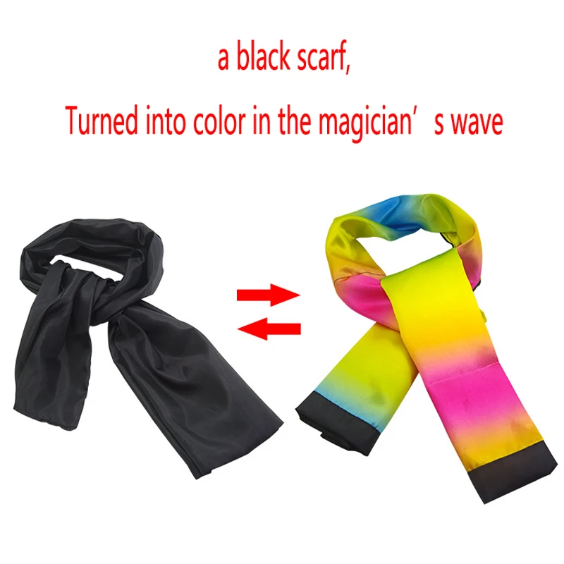 Change Color Scarf Magic Trick Props Black to Rainbow Silk Stripe Professional Magician Kids Funny Toys Magic Tricks Magic prop
Change Color Scarf Magic Trick Props Black to Rainbow Silk Stripe Professional Magician Kids Funny Toys Magic Tricks Magic prop