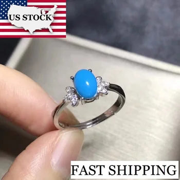 US STOCK Uloveido Blue Turquoise Solitaire Ring, 925 Sterling Silver, 5*7 mm Certified Oval Gemstone Wedding Party Jewelry FJ227
US STOCK Uloveido Blue Turquoise Solitaire Ring, 925 Sterling Silver, 5*7 mm Certified Oval Gemstone Wedding Party Jewelry FJ227
