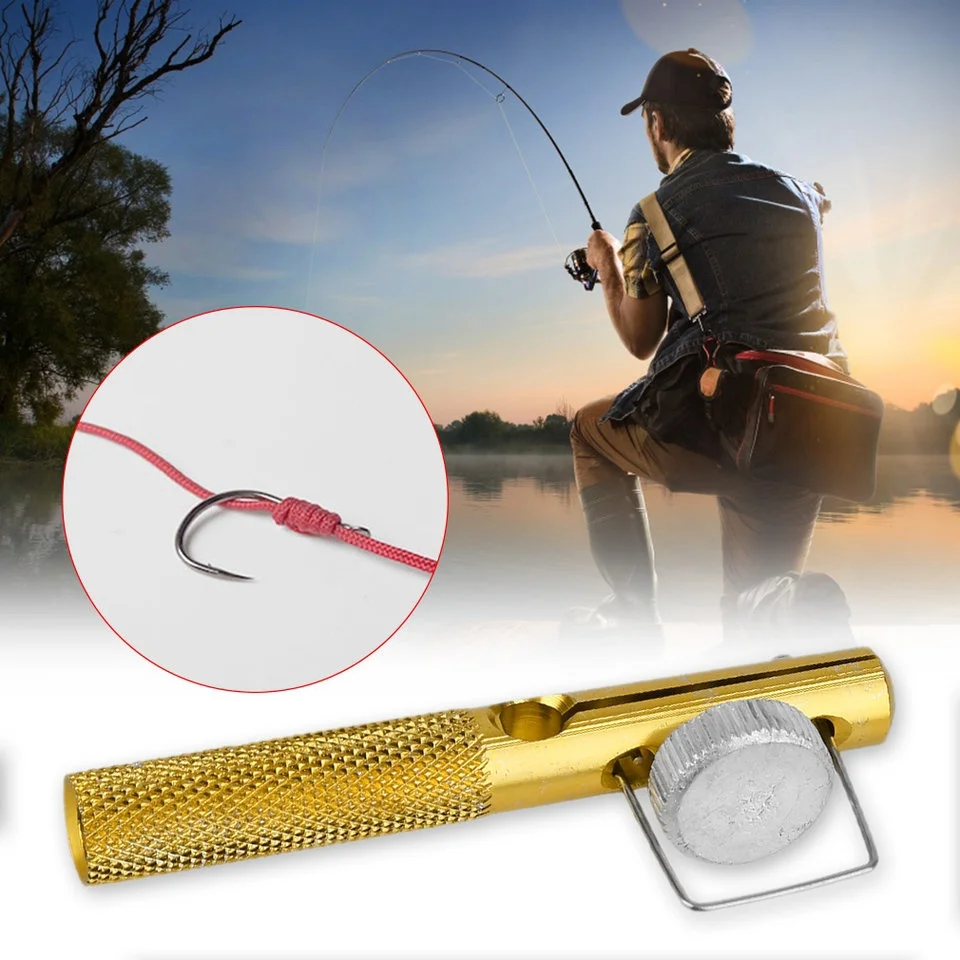 Outdoor Aluminum Alloy Hook Fishing Line Knotter Tier Double-headed Knots Gold Fishhooks
Outdoor Aluminum Alloy Hook Fishing Line Knotter Tier Double-headed Knots Gold Fishhooks