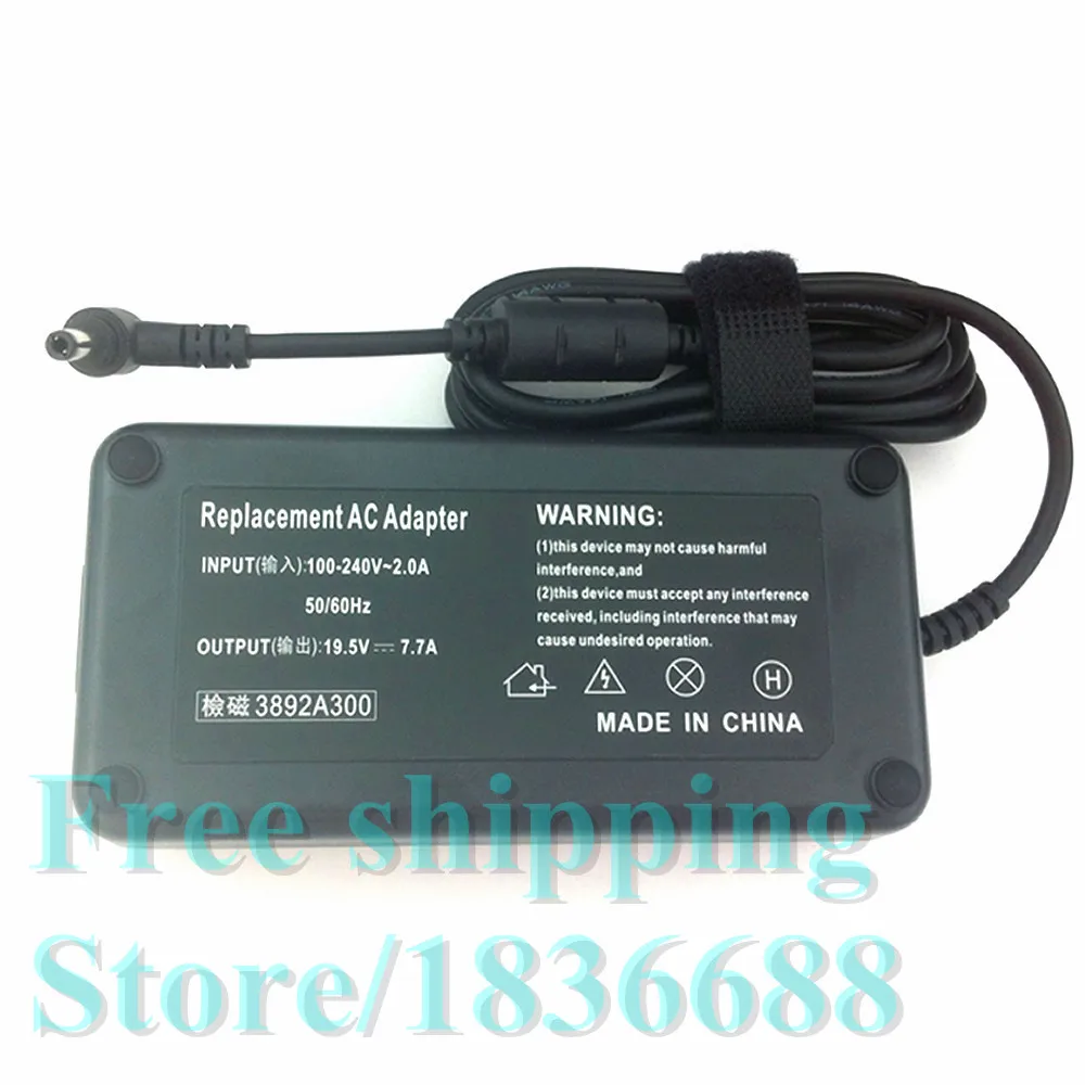 19.5V 7.7A 150W Replacement AC Adapter For msi GS60 GS70 Series Laptop ADP-150VB B Chicony A12-150P1A Power Supply
19.5V 7.7A 150W Replacement AC Adapter For msi GS60 GS70 Series Laptop ADP-150VB B Chicony A12-150P1A Power Supply