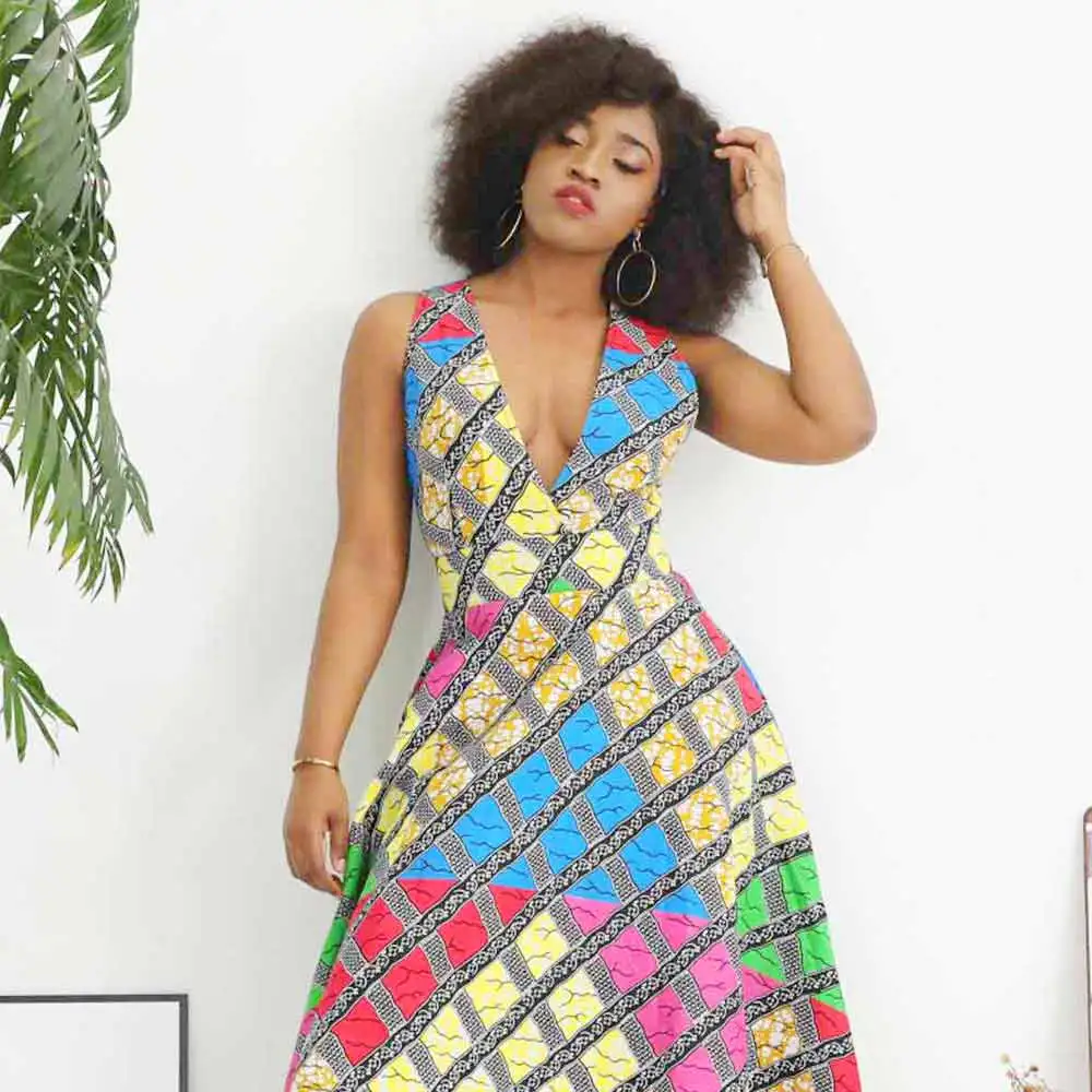 african dresses for women ankara clothing sleeveless dress Print african sexy dress
african dresses for women ankara clothing sleeveless dress Print african sexy dress