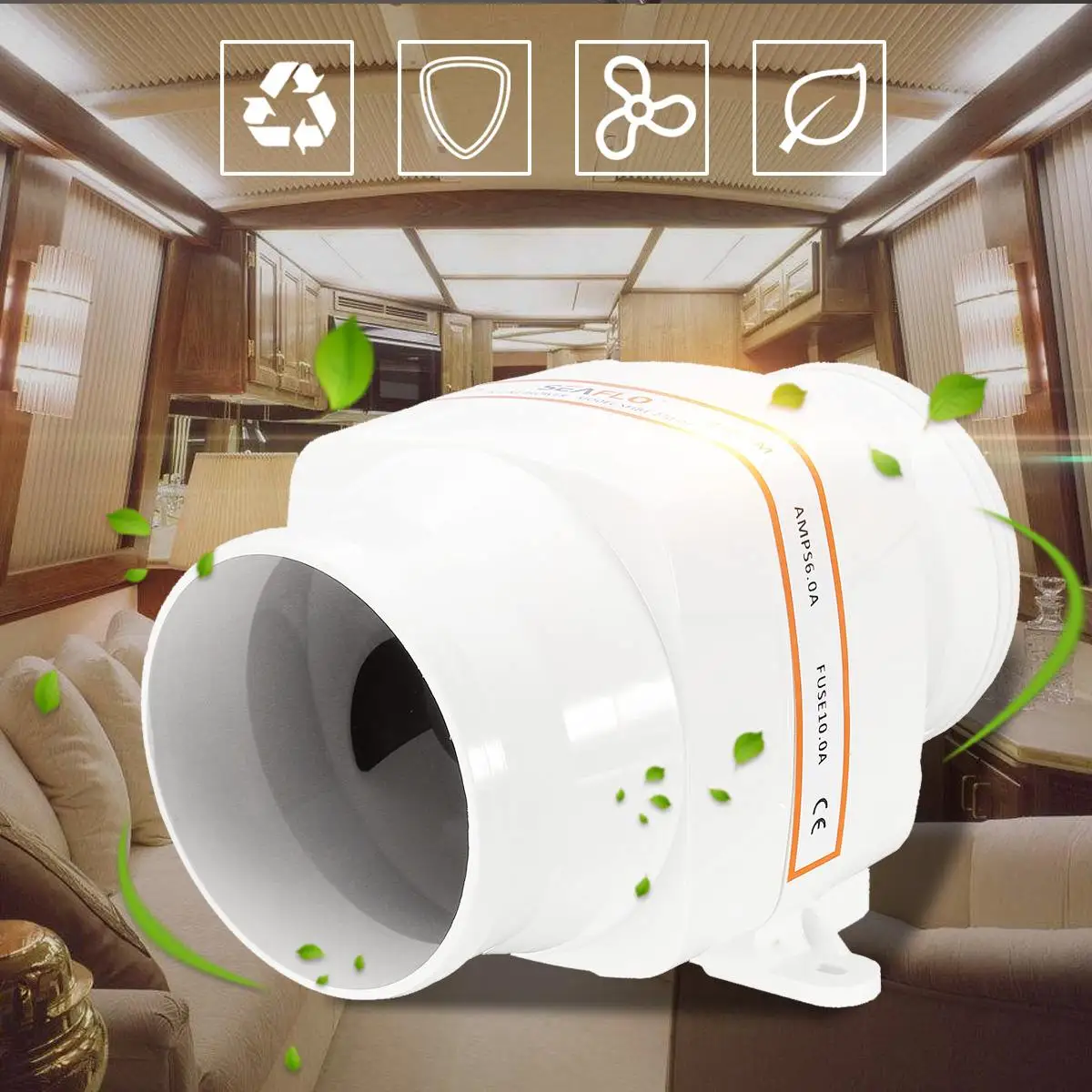 4 Inch In Line 12V 270CFM Six Blade Fan Air Blower Boat Bilge Engine Galley Marine Ventilation Fan Maximizes Air Flow Efficiency
4 Inch In Line 12V 270CFM Six Blade Fan Air Blower Boat Bilge Engine Galley Marine Ventilation Fan Maximizes Air Flow Efficiency
