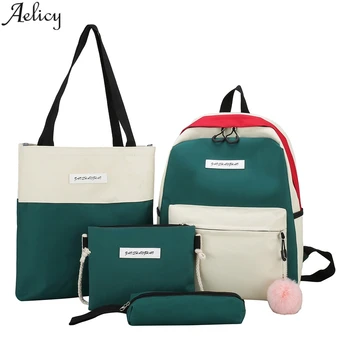 Aelicy 4pcs Women's Canvas Composite Bag Retro Fashion Patchwork Student School Bag Case Package Mochila Escolar NEW
Aelicy 4pcs Women's Canvas Composite Bag Retro Fashion Patchwork Student School Bag Case Package Mochila Escolar NEW