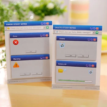 60 Pages Creative Computer System Error / Delete Sticky Notes Rectangle Paper Notes Sticky Pads Stationery Memo Pad 13.2x9.2cm
60 Pages Creative Computer System Error / Delete Sticky Notes Rectangle Paper Notes Sticky Pads Stationery Memo Pad 13.2x9.2cm