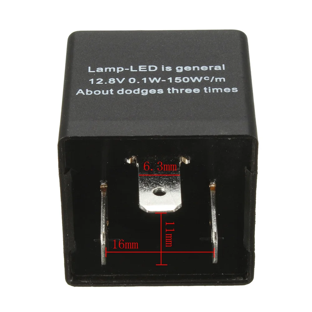 12V 3-PIN 0.02A-20A Electronic LED Adjustable Flasher Relay For Turn Signal Light Blinker
12V 3-PIN 0.02A-20A Electronic LED Adjustable Flasher Relay For Turn Signal Light Blinker