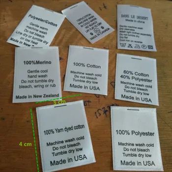 "Made in USA" Soft satin cloth washing labels White care label dress/shirt/blazer 4 cm* 3 cm 
"Made in USA" Soft satin cloth washing labels White care label dress/shirt/blazer 4 cm* 3 cm