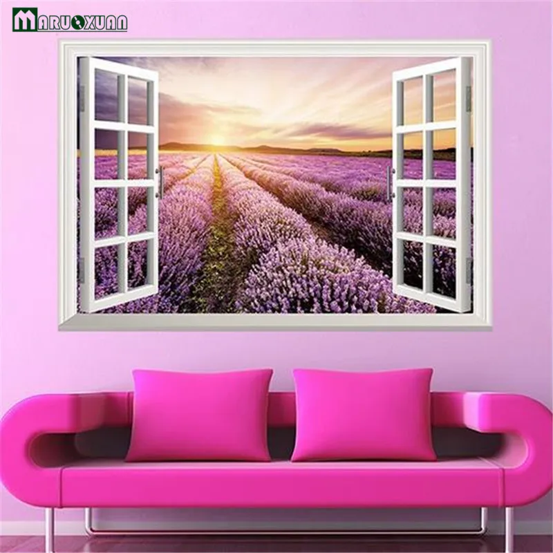 Maruoxuan 3d Landscapes Fake Window Stickers Purple Provence Lavender Wall Stickers For Kids Room Removable Art Home Decor
Maruoxuan 3d Landscapes Fake Window Stickers Purple Provence Lavender Wall Stickers For Kids Room Removable Art Home Decor