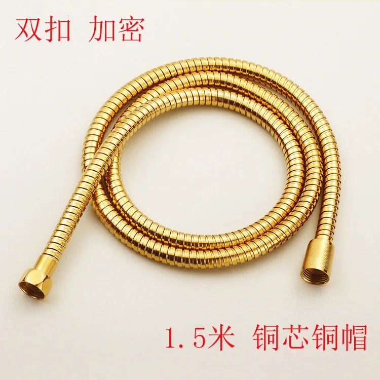 Gold color shower hose stainless steel Material Chrome Shower Head Bathroom Water Hose
Gold color shower hose stainless steel Material Chrome Shower Head Bathroom Water Hose