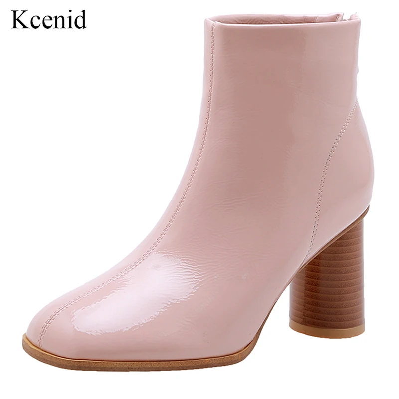 Kcenid New PU leather concise ankle boots pink round toe office lady pumps autumn winter warm boots women high heel shoes woman
Kcenid New PU leather concise ankle boots pink round toe office lady pumps autumn winter warm boots women high heel shoes woman