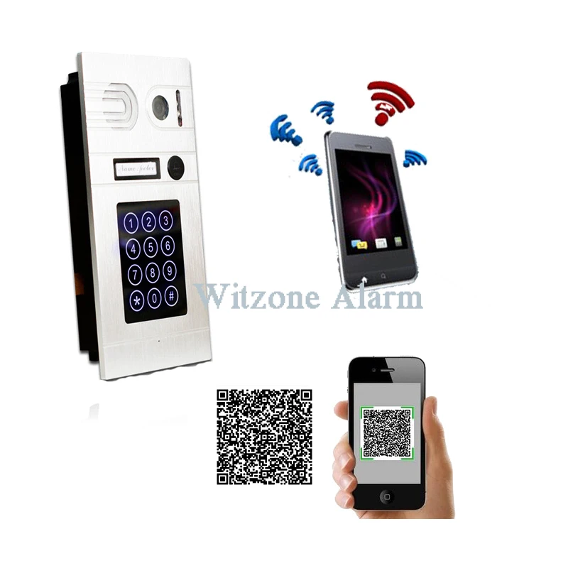 

Wireless IP Video Doorphone Keyless Entry System WIFI IP Doorbell Camera with Android IOS APP or Password Control Door Open