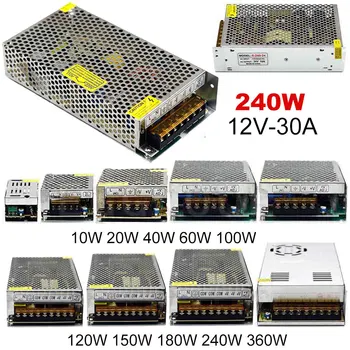 Power Supply DC 12V 1A 2A 3.2A 5A 10A 12.5A 15A 20A 30A Lighting Transformer For LED Strip Light Switching Power Adapter Driver
Power Supply DC 12V 1A 2A 3.2A 5A 10A 12.5A 15A 20A 30A Lighting Transformer For LED Strip Light Switching Power Adapter Driver