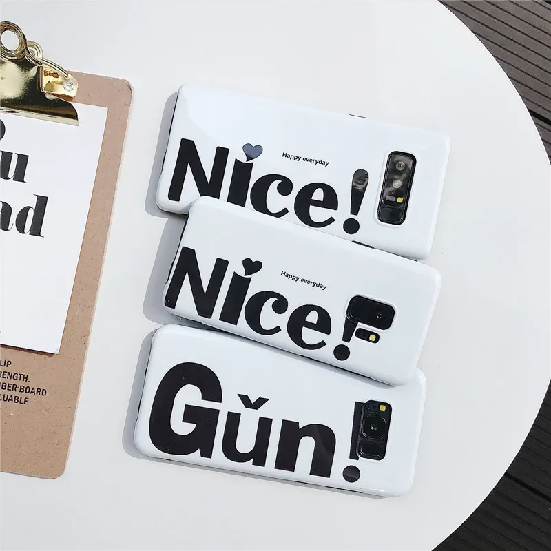 English Letter Phone Cases For Samsung Note 9 Case For Samsung Galaxy S9 S9Plus S8 S8Plus S10 S10 e Black White Shiny Soft Case
English Letter Phone Cases For Samsung Note 9 Case For Samsung Galaxy S9 S9Plus S8 S8Plus S10 S10 e Black White Shiny Soft Case