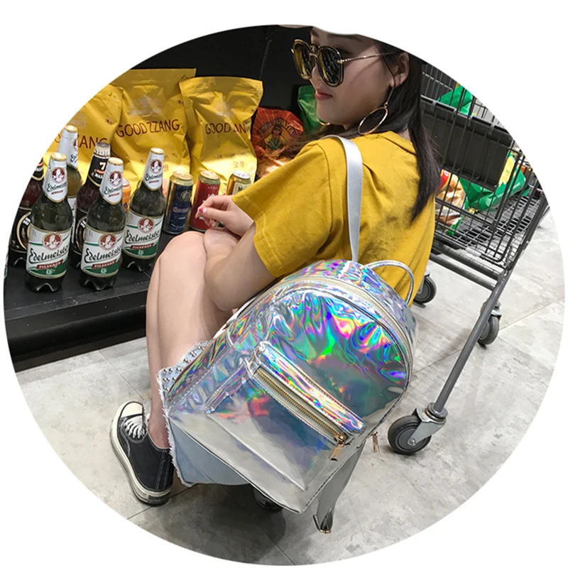 2019 Backpack New Women Mini Travel Bags Silver Laser Girls Shoulder Bag PU Leather Holographic
2019 Backpack New Women Mini Travel Bags Silver Laser Girls Shoulder Bag PU Leather Holographic