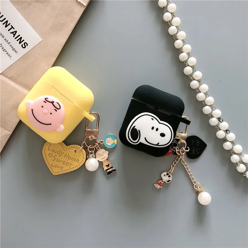 Cute Earphone Case For AirPods Cartoon Snoopy Charlie Brown Wireless Headphones Cover Anti-Shock For Apple Airpods 2 Accessories
Cute Earphone Case For AirPods Cartoon Snoopy Charlie Brown Wireless Headphones Cover Anti-Shock For Apple Airpods 2 Accessories