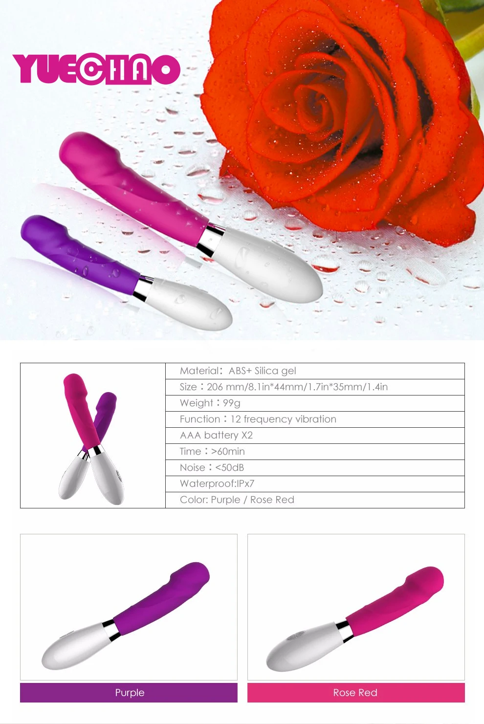 YUECHAO Powerful 12 Speeds Frequency Vibrators For Women G-spot Clitoris Stimulation Vibrating Stick for Couple Sex Toys 4 YUECHAO Powerful 12 Speeds Frequency Vibrators For Women G-spot Clitoris Stimulation Vibrating Stick for Couple Sex Toys 4