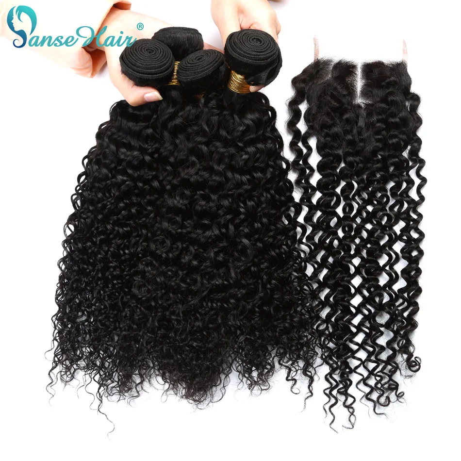 Panse Hair Kinky Curly Brazilian Human Hair Weaving Customized 8 To 26 Inches 1B 4 Bundles With One Lace Closure Middle Part
Panse Hair Kinky Curly Brazilian Human Hair Weaving Customized 8 To 26 Inches 1B 4 Bundles With One Lace Closure Middle Part