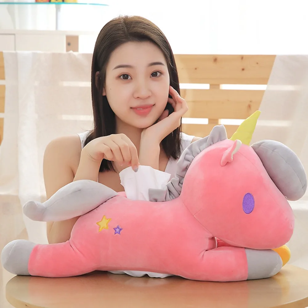Elastic Plush Unicorn Stuffed Doll Napkin Box Holder Unicorn Toy 2-in-1 Decorative Cartoon Animals Tissue Box Cover Stuffed Toy
Elastic Plush Unicorn Stuffed Doll Napkin Box Holder Unicorn Toy 2-in-1 Decorative Cartoon Animals Tissue Box Cover Stuffed Toy