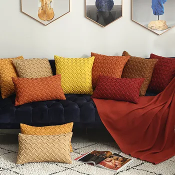 Hand Pleat Embroidered Cushion Cover Yellow Orange Geometric Home Decorative Pillow Cover Lumber Pillow Case 45X45CM/30x50cm
Hand Pleat Embroidered Cushion Cover Yellow Orange Geometric Home Decorative Pillow Cover Lumber Pillow Case 45X45CM/30x50cm