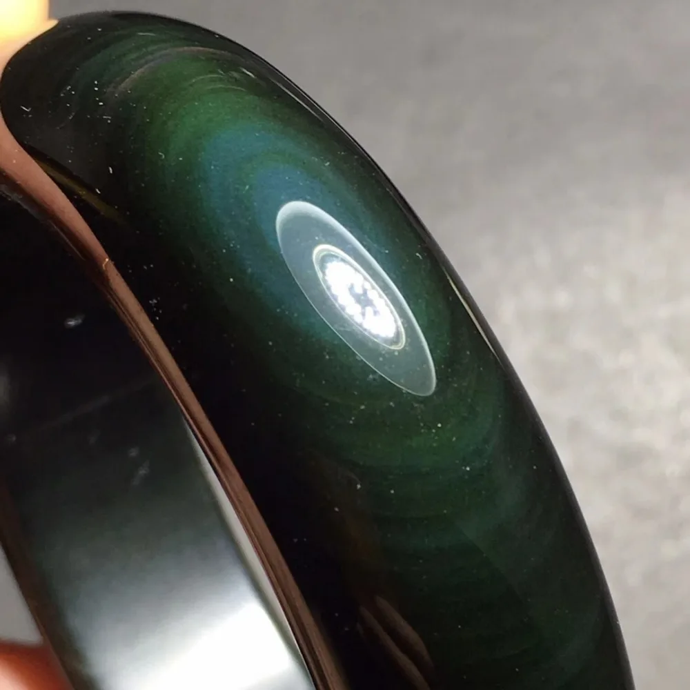 Natural Black Obsidian Bangle Green Color Gemstone Woman 52mm 53mm 54mm 55mm 56mm 57mm 58mm 59mm 60mm 61mm 62mm 63mm AAAAA
Natural Black Obsidian Bangle Green Color Gemstone Woman 52mm 53mm 54mm 55mm 56mm 57mm 58mm 59mm 60mm 61mm 62mm 63mm AAAAA