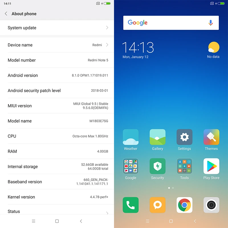 Снимок Экрана Xiaomi Redmi