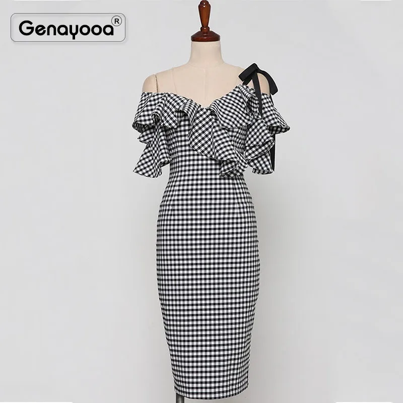 Genayooa Elegant Women Summer Dress 2019 Bodycon V Neck Plaid Dress Women Office Ladies Off The Shoulder Dresses Women Bandage
Genayooa Elegant Women Summer Dress 2019 Bodycon V Neck Plaid Dress Women Office Ladies Off The Shoulder Dresses Women Bandage