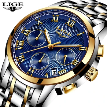 LIGE Mens Watches Top Brand Luxury Casual Fashion Watch Men Stainless Steel Waterproof Watch Sport Chronograph Relogio Masculino
LIGE Mens Watches Top Brand Luxury Casual Fashion Watch Men Stainless Steel Waterproof Watch Sport Chronograph Relogio Masculino