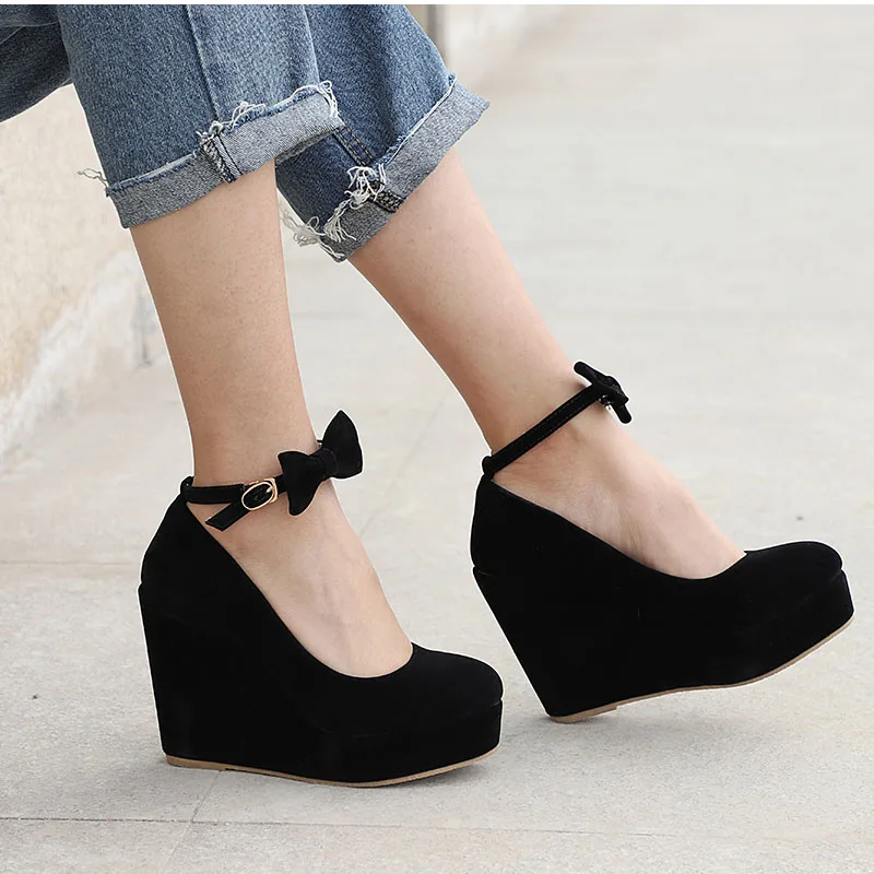 Dropshiping High Heels Women Shoes Plus Size Platform Wedges Female Pumps Elegant Flock Buckle Bowtie Ankle Strap Party Wedding
Dropshiping High Heels Women Shoes Plus Size Platform Wedges Female Pumps Elegant Flock Buckle Bowtie Ankle Strap Party Wedding