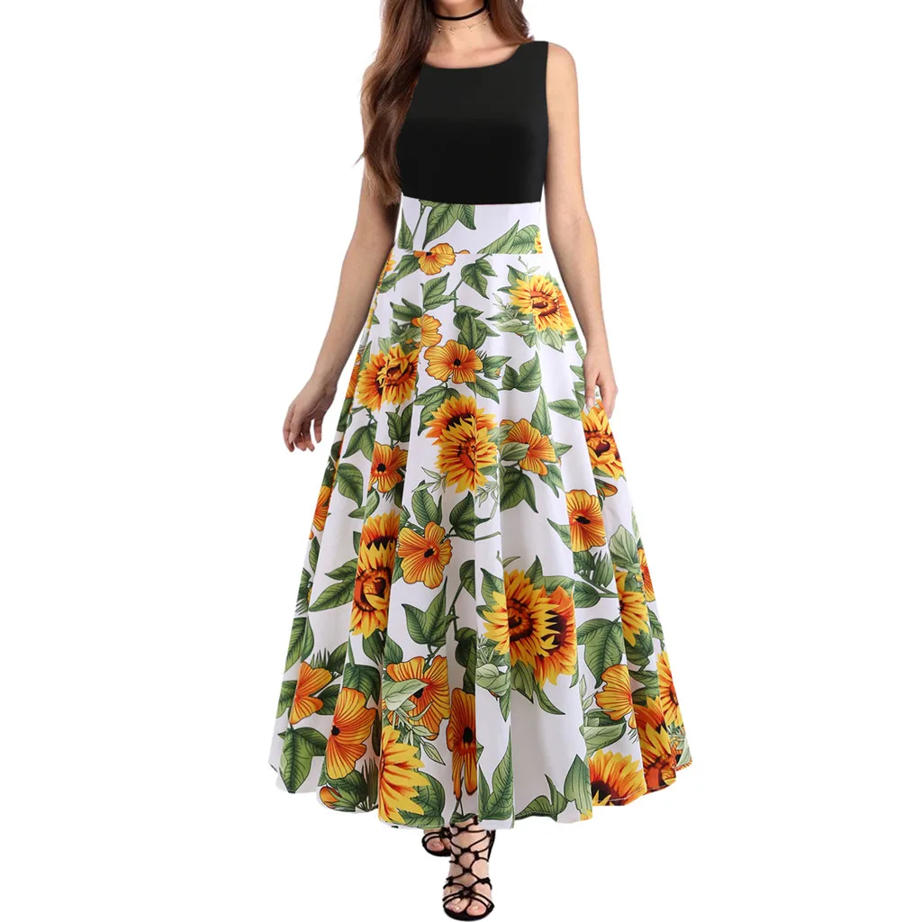 summer new clothings Women's fashion Printed dresses casual Bohemian Long Dress elegant chic sunflower dress vestidos de festa
summer new clothings Women's fashion Printed dresses casual Bohemian Long Dress elegant chic sunflower dress vestidos de festa