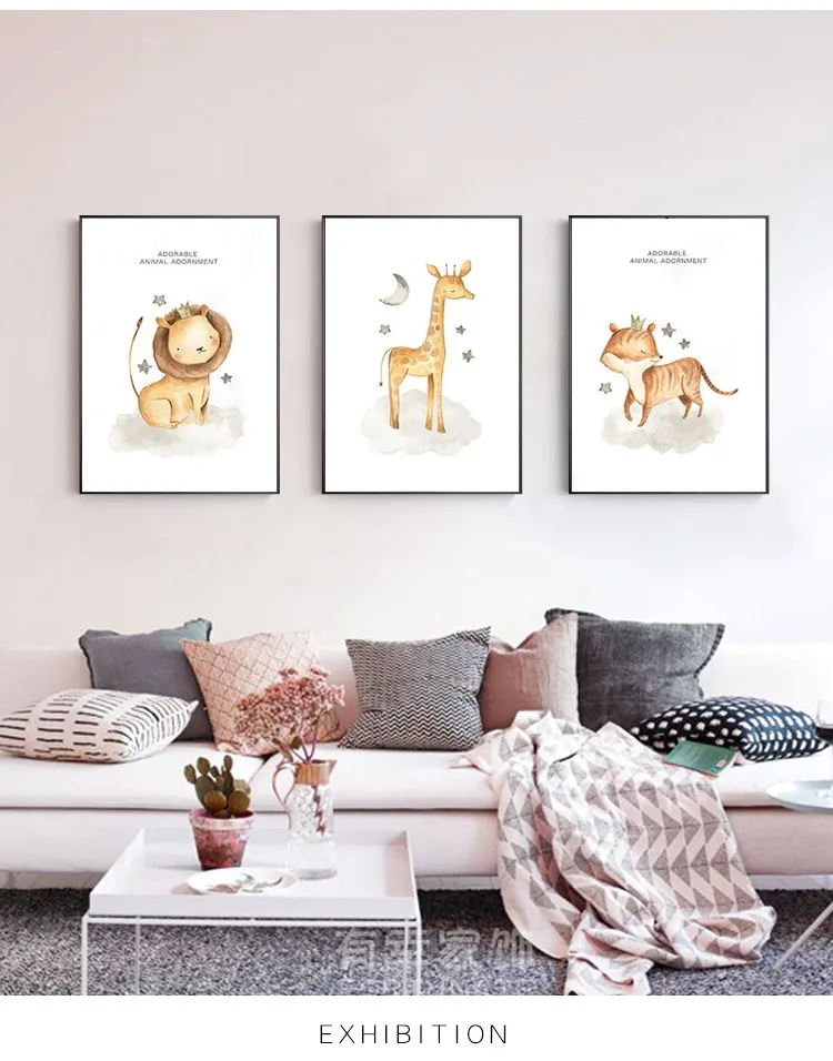 Nordic Posters And Prints Animal Wall Pictures Baby Kids Room Decor Giraffe Elephant Lion Tiger Cartoon Painting Cancas
Nordic Posters And Prints Animal Wall Pictures Baby Kids Room Decor Giraffe Elephant Lion Tiger Cartoon Painting Cancas