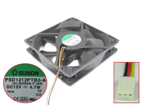 SUNON PSD1212PTB2-A (2).B3626.F.GN DC 12 В 4,7 Вт 120x120x25 мм 3-проводной Вентилятор охлаждения сервера
SUNON PSD1212PTB2-A (2).B3626.F.GN DC 12 В 4,7 Вт 120x120x25 мм 3-проводной Вентилятор охлаждения сервера