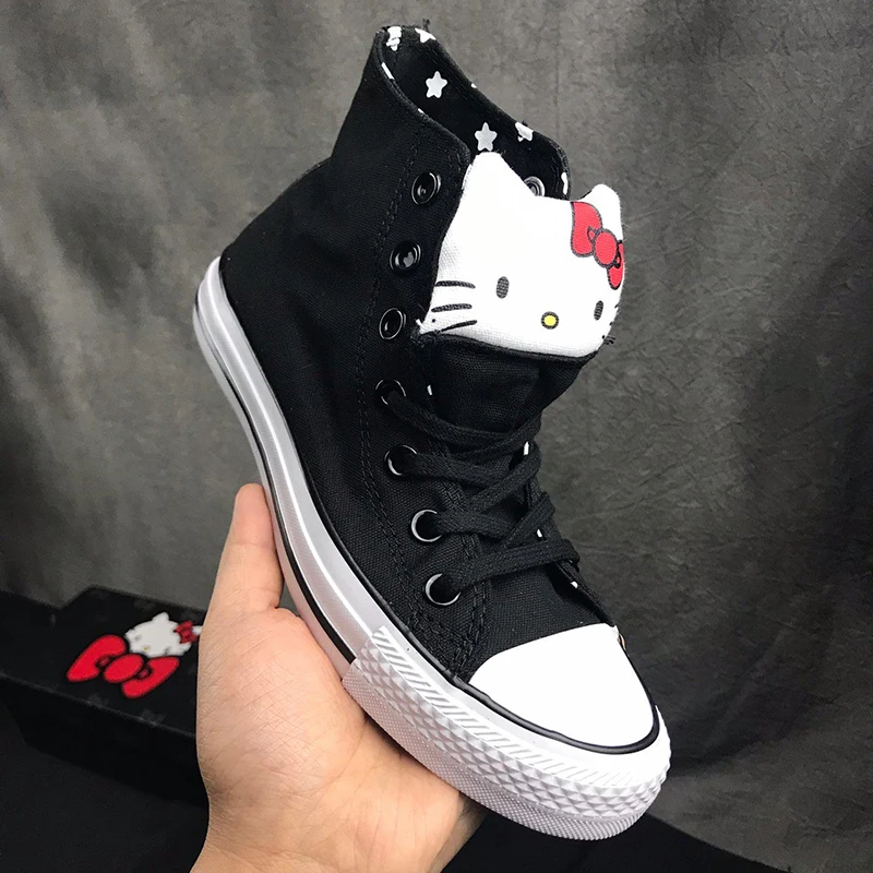 

Hallo Kitty new female high help 1970S limited edition shoes women's shoes vulcanized shoes casual shoes