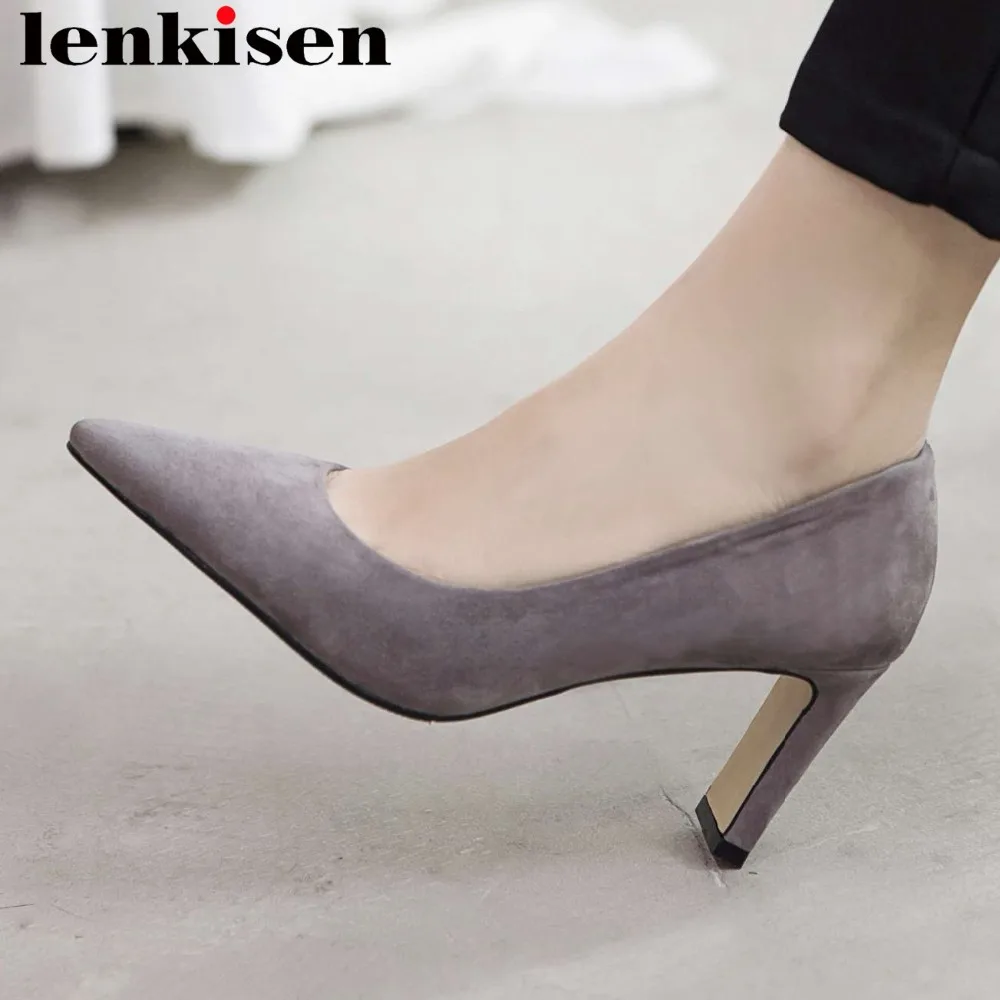 Lenkisen large size office lady original design high heels fashion show model runway pointed toe full grain leather pumps L72
Lenkisen large size office lady original design high heels fashion show model runway pointed toe full grain leather pumps L72