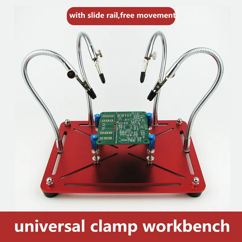 Stainless Steel Base Helping Hands Soldering Aid Tool Third Pana Hand PCB Board Holder 4 Metal Flexible Arm Alligator Clip
Stainless Steel Base Helping Hands Soldering Aid Tool Third Pana Hand PCB Board Holder 4 Metal Flexible Arm Alligator Clip