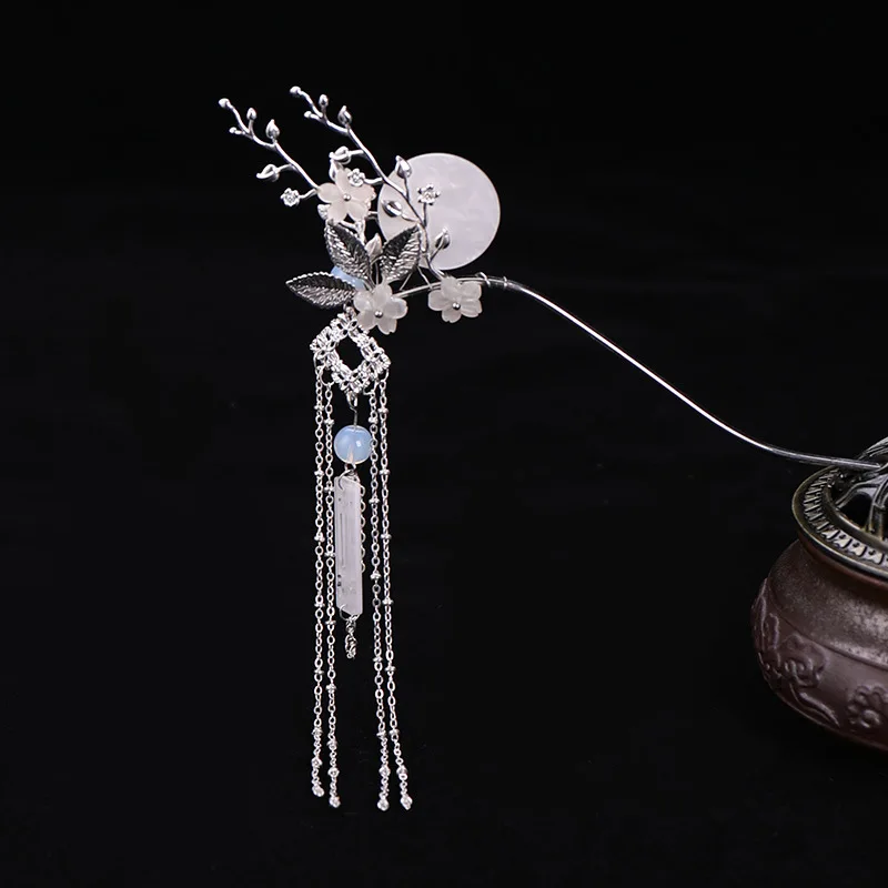 FORSEVEN New Women Girl Photography Chinese Dress Hair Decoration Fairy Floral Moon Long Tassels Hairpin Hair Claw Hair Sticks
FORSEVEN New Women Girl Photography Chinese Dress Hair Decoration Fairy Floral Moon Long Tassels Hairpin Hair Claw Hair Sticks