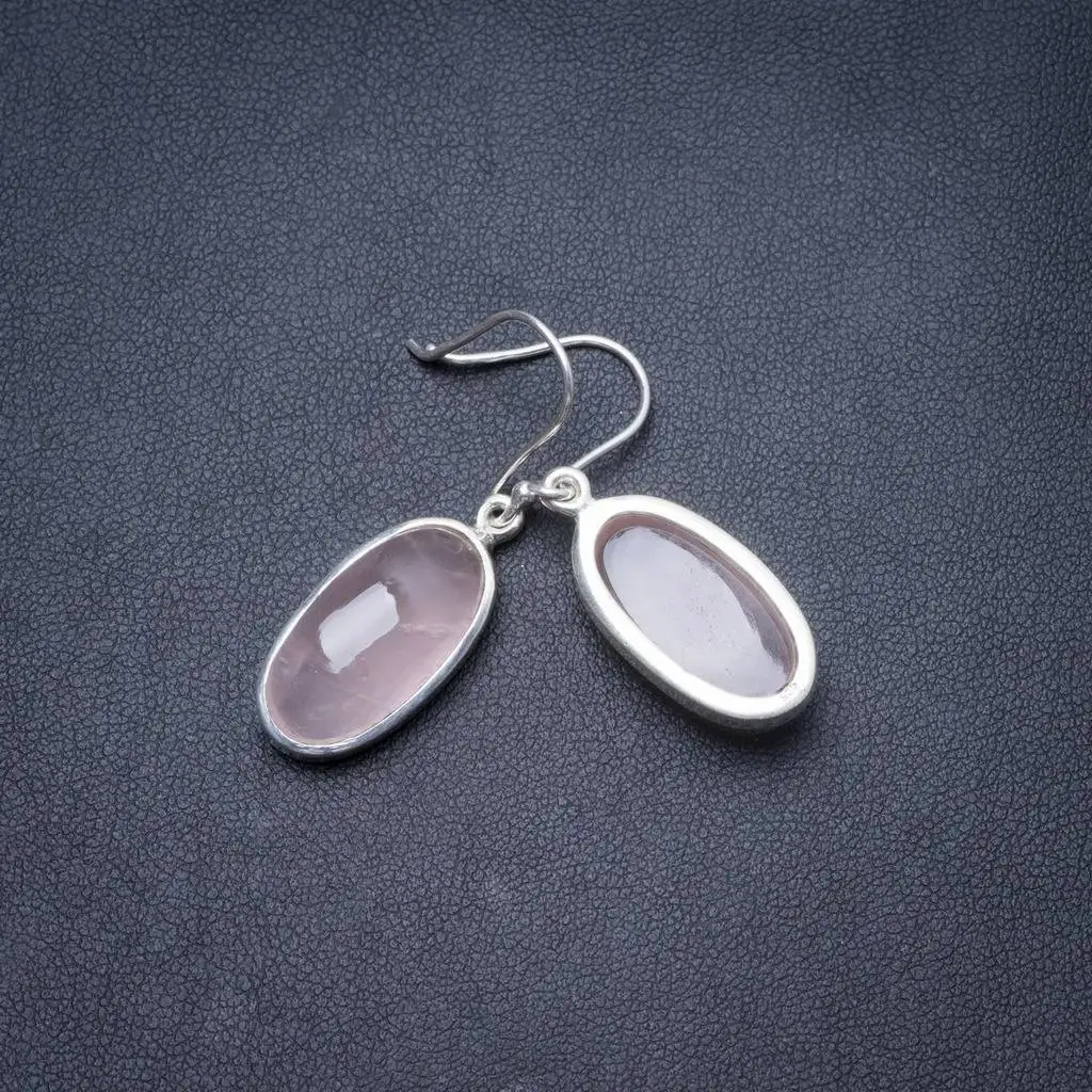 Natural Rose Quartz Handmade Unique 925 Sterling Silver Earrings 1.5" Y3101
Natural Rose Quartz Handmade Unique 925 Sterling Silver Earrings 1.5" Y3101