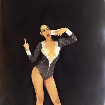 Silver Glisten Rhinestones Long Sleeves Jumpsuit Nightclub DJ Singer Performance Bar Party Celebrate Luxurious Costume Bodysuit
Silver Glisten Rhinestones Long Sleeves Jumpsuit Nightclub DJ Singer Performance Bar Party Celebrate Luxurious Costume Bodysuit